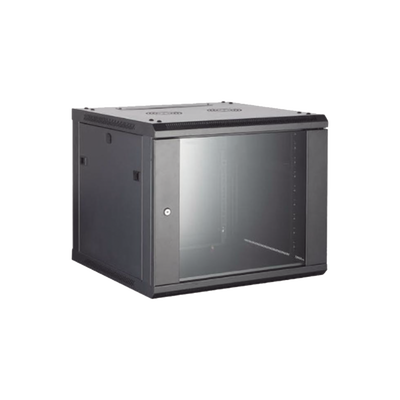 Imagen de Gabinete para Montaje en Pared - Piso / Puerta de Cristal Templado / Cuerpo Fijo / 12 Unidades de Rack / 19" / Fabricado en Acero