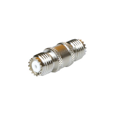 Imagen de Adaptador Barril en Línea, de Conector Mini-UHF Hembra a Mini-UHF Hembra, Níquel/ Oro/ Teflón.