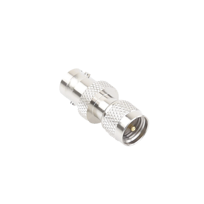 Imagen de Adaptador en Línea, de Conector Mini UHF Macho a BNC Hembra, Níquel/ Oro/ Teflón.