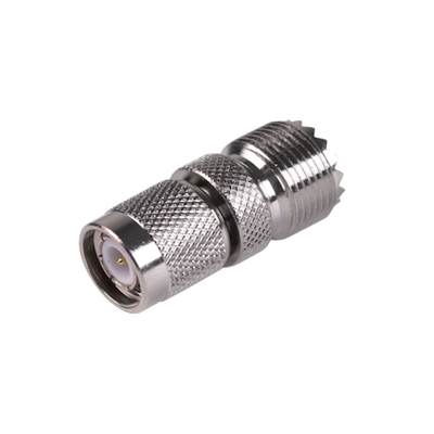 Imagen de Adaptador en Línea de Conector TNC Macho a Conector UHF Hembra (SO-239), Níquel/ Oro/ Teflón.