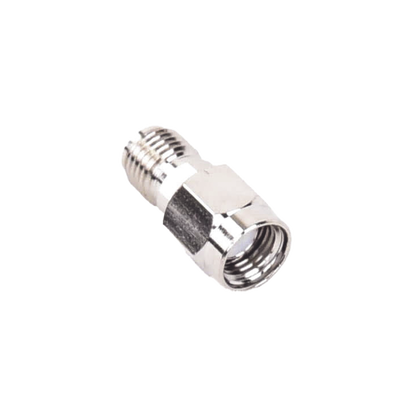 Imagen de Adaptador en Línea de Conector SMA Macho Inverso a SMA Hembra, Níquel/ Oro/ Teflón.