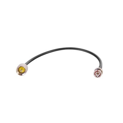Imagen de Jumper de 30 cm fabricado con cable RG-58U-SYS, conector "BNC" y "UHF" en el otro extremo
