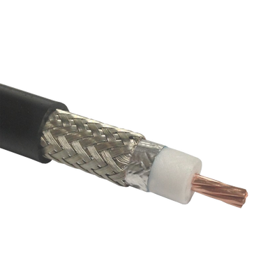Imagen de Cable Coaxial 50 Ohm, tipo RG-8 Ultra Flexible, Cobre Trenzado de Núcleo, Cinta de Aluminio y Malla de Cobre Estañado para el Blindaje, Velocidad de Propagación de 83%, Polietileno.