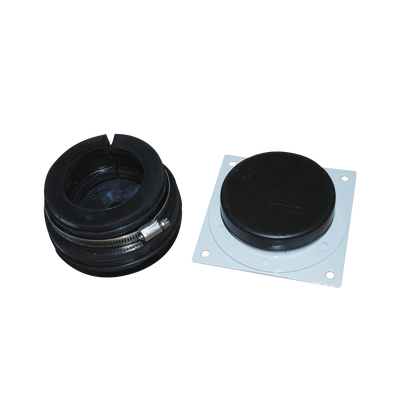 Imagen de Placa y goma pasamuro para cable coaxial de 1/2"