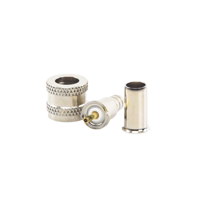 Imagen de Conector Mini UHF Macho, 50 Ohm, de Anillo Plegable para Cables RG-58/U, RG-142/U, Niquel/Oro/Delrin.
