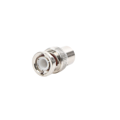 Imagen de Conector BNC Macho de Rosca para Cable RG-58/U, RG-142/U, Níquel, Oro, Delrin. .