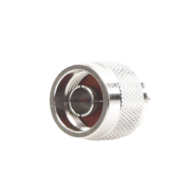 Imagen de Conector N Macho de Anillo Plegable para Cables Coaxiales RG-58/U, RG-142/U, LMR-195, Níquel/ Oro/ Teflón.â€‹