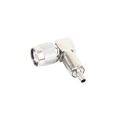 Imagen de Conector TNC Macho en Ángulo Recto para Cable RG-58/U, LMR-195 Níquel/ Oro/ Teflón.â€‹
