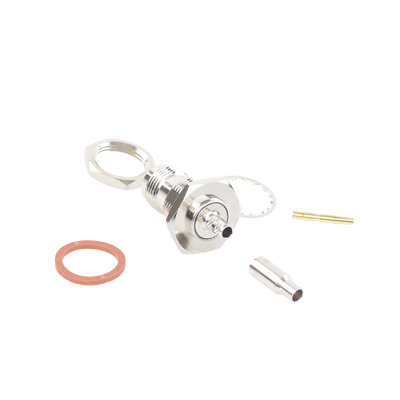 Imagen de Conector TNC Hembra de montaje en Chasis tipo D Plano y anillo plegable para RG-174/U, 8216.