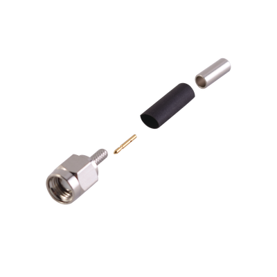 Imagen de Conector SMA Macho de anillo plegable para cable RG-174/U, BELDEN 8216,