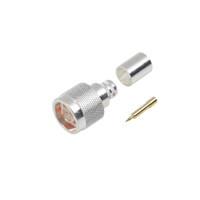Imagen de Conector N Macho de Anillo plegable para cables LMR-400, 9913, CNT-400, RG8/U-SYS, RFLASH-1113, 8214.