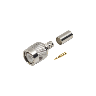 Imagen de Conector TNC Macho de Anillo Plegable para Cables LMR-240, RG-8/X, 9258, Niquel/Oro/Delrin.