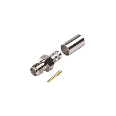 Imagen de Conector SMA Hembra de Anillo Plegable para Cables RG-8/X, LMR-240, 9258, Niquel/Oro/Teflón.