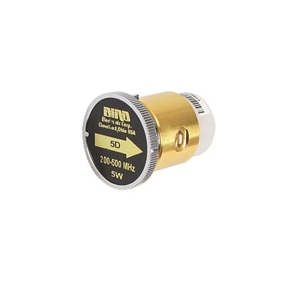 Imagen de Elemento de 5 Watt en Línea 7/8" para Wattmetro BIRD 43 en Rango de Frecuencia de 200 a 500 MHz.