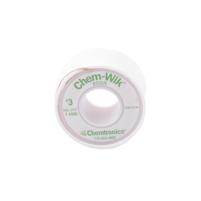 Imagen de Rollo de Desoldar Chemtronics, 100 ft, 30 mts, 0.075 inches.
