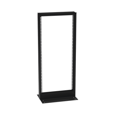 Imagen de Rack de 2 Postes (Doble Perforación), Estándar 19", 24 Unidades, Fabricado en Acero, Base "L" para Anclar a Piso.