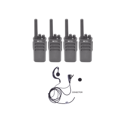 Imagen de Kit de 4 radios TX500 con 4 accesorios de audio TXEHK