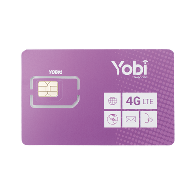 Imagen de SIM Yobi para dispositivos móviles 3G/4G, 1GB Mensual por 1 año de servicio (solo datos)