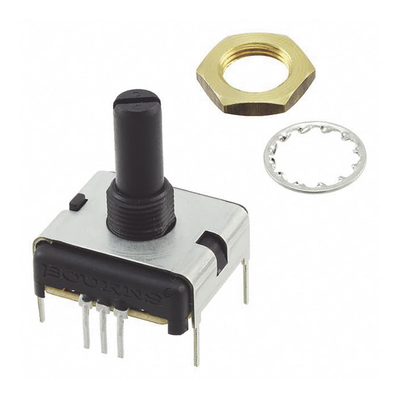 Imagen de Potenciómetro Cuadrado 22 mm, 5k Ohm, 3/4 Watt, 1 Vuelta / Montaje en Panel del Monitor de Servicio COM-3 (PCW1J-B24-KAB502L).