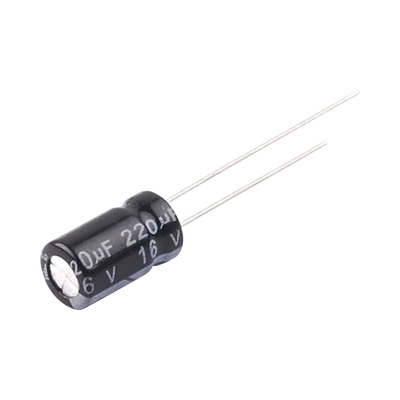 Imagen de Capacitor Electrolítico en Aluminio, Radial de 220 µFd, 16 Vcc, 105 °C, 6.3 x 11 mm.
