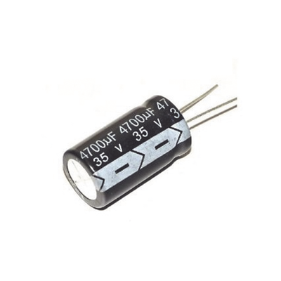 Imagen de Capacitor Electrolítico de Aluminio, Radial de 4700 µFd, 35 Vcc, 105 °C, 18 x 36 mm.