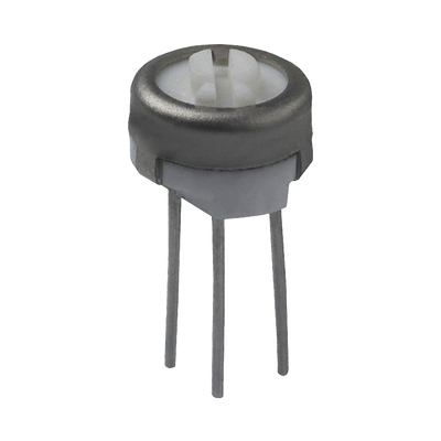Imagen de Potenciómetro Cermet Trimer de 200k Ohm, 1 Vuelta, 0.250" Diam., 0.5 Watt, Terminales para PCB.