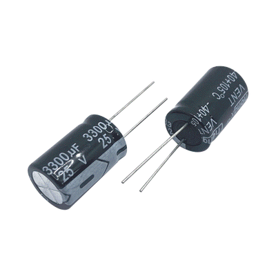 Imagen de Capacitor Electrolítico de Aluminio, Radial de 3300 µFd, 25 Vcc, 105 °C, 18 x 25 mm.