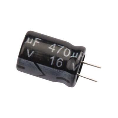 Imagen de Capacitor Electrolítico de Aluminio, Radial de 470 µFd, 16 Vcc, 105 °C, 8.0 x 11 mm.