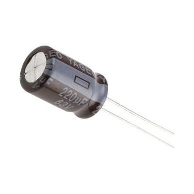 Imagen de Capacitor Electrolítico de Aluminio, Radial de 220 µFd, 63 Vcc, 105 °C, 10 x 15 mm.