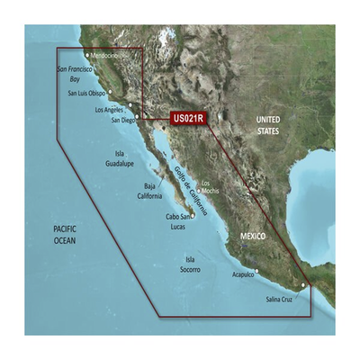 Imagen de Mapa VUS021R US, Mendocino, Salina Cruz y costas mexicanas.