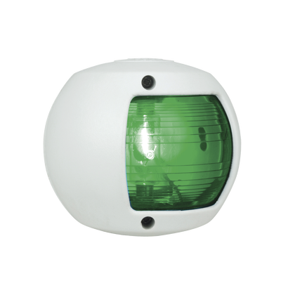 Imagen de Luz lateral de Navegación en Color Verde con Carcasa Blanca para Embarcaciones a Vela o a Motor de Menos de 20 Metros