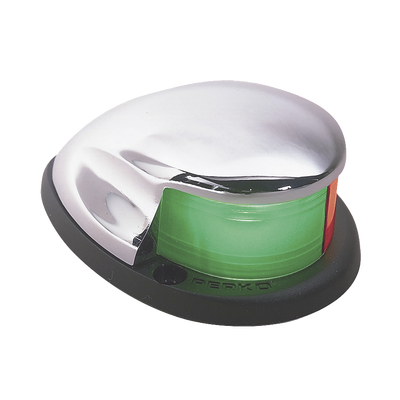 Imagen de Luz Bi-Color de Montaje Horizontal con Carcasa Cromada para Embarcaciones a Motor Menores de 20 Metros