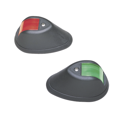 Imagen de Set de Luces de Navegación Verticales Rojo / Verde con Carcasa en Color Negro para Embarcaciones a Motor de Menos de 20 Metros