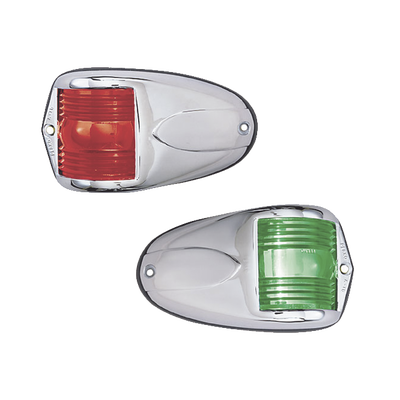 Imagen de Set de Luces Laterales de Montaje Horizontal con Carcasa de Acero para Embarcaciones a Motor de Menos de 12 Metros