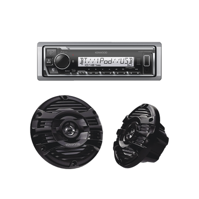 Imagen de Kit de estéreo con Bluetooth KMR-M332BT | más Par de bocinas KFC-1653MRB