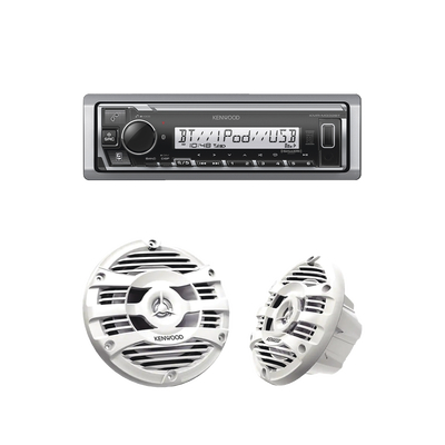Imagen de Kit de estéreo con Bluetooth KMR-M332BT | más Par de bocinas KFC-1653MRW