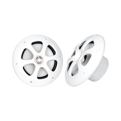 Imagen de Par de altavoces fabricado en grado marinos en color blanco de 6.5"  de 100 W de entrada máxima