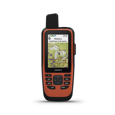 Imagen de Navegador portátil marino GPSMAP 86i con conexión satelital InReach. incluye mapa base precargado y batería interna recargable.