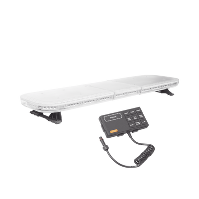 Imagen de Barra de luces de 47" rojo/azul, 88 LED, con control de tráfico en color ámbar, ideal para equipar unidades de seguridad publica