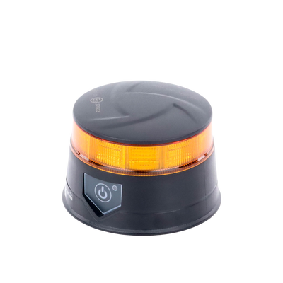 Imagen de Baliza LED Recargable, Compacta y Discreta, Color Ámbar, Con Montaje Magnético y de Succión