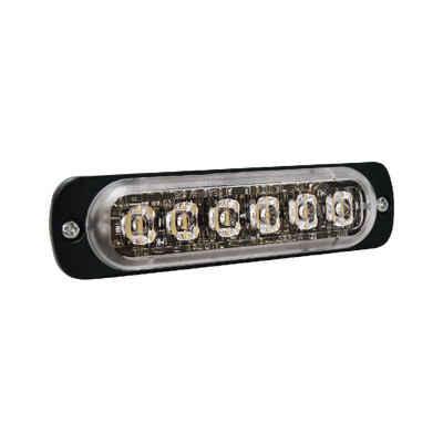 Imagen de Luz Auxiliar de 6 LED, Azul, Bisel Negro, Lente Transparente