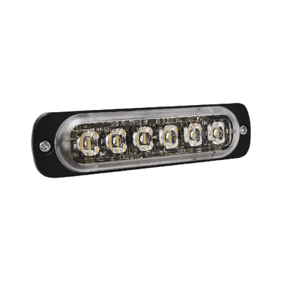 Imagen de Luz Auxiliar de 6 LED, Ambar, Bisel Negro, Lente Transparente
