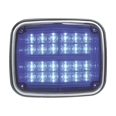 Imagen de Luz de advertencia de 8 X 6", Color Azul, SAE,  IP67, Ideal para Ambulancias