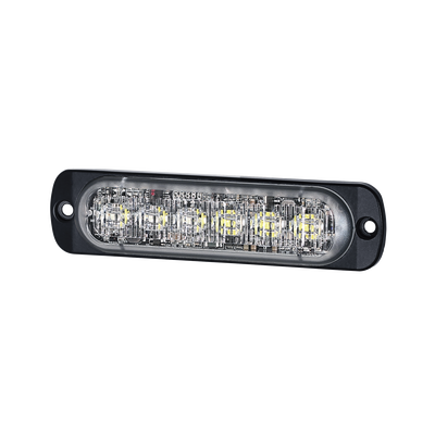 Imagen de Luz Auxiliar de 12 LED, Rojo/Azul, SAE, Bisel Negro, Lente Transparente