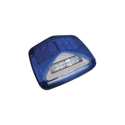 Imagen de Luz de advertencia de 8 X 6", Color Azul, Con Luz de Trabajo Clara, Ideal para Ambulancias