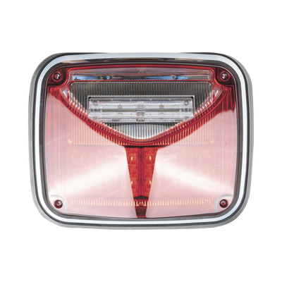 Imagen de Luz de advertencia de 8 X 6", Color Rojo, Con Luz de Trabajo Clara, Ideal para Ambulancias