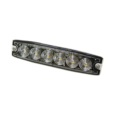 Imagen de Luz Auxiliar de 6 LED, ámbar, SAE Clase I, lente transparente