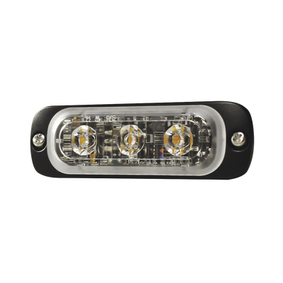 Imagen de Luz Auxiliar de 3 LED, Ambar, SAE, 12-24 Vcd, Lente transparente