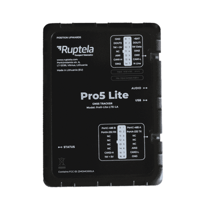 Imagen de Tracker GPS Pro5 Lite / LTE CAT1 bis (4G), GSM (2G) / Lectura de Datos CAN / Monitoreo de Audio, Temperatura y Combustible / Pequeño con Nano SIM / Conectividad BLE / Protección Avanzada