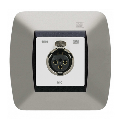 Imagen de CONEXIÓN CAJA 60 MM. XLR HEMBRA DE PARED. BLANCO.